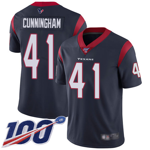 Houston Texans Limited Navy Blue Men Zach Cunningham Home Jersey NFL Football #41 100th Season Vapor Untouchable